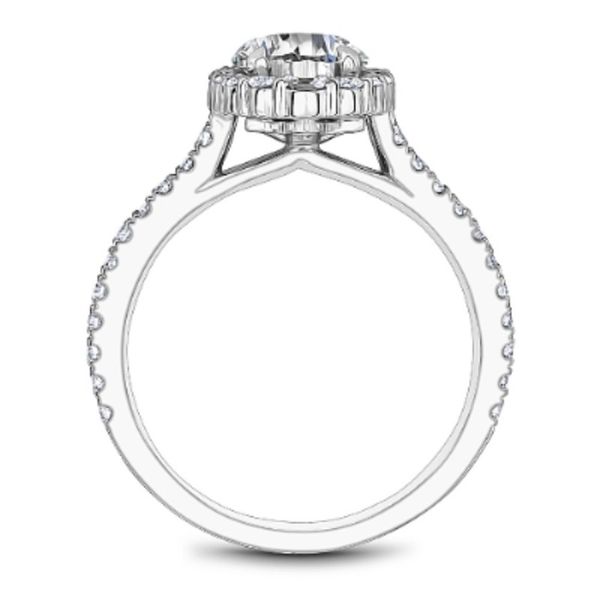 Noam Carver Tapered Halo Engagement Ring Image 2 Becky Beauchine Kulka Diamonds and Fine Jewelry Okemos, MI