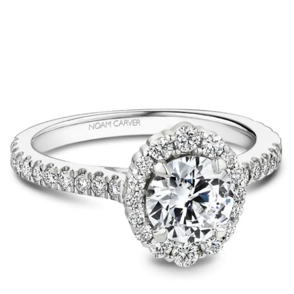 Noam Carver Tapered Halo Engagement Ring Becky Beauchine Kulka Diamonds and Fine Jewelry Okemos, MI