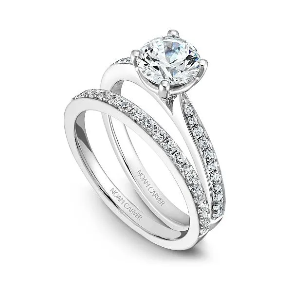 Noam Carver  Engagment Ring with String of Diamonds Image 4 Becky Beauchine Kulka Diamonds and Fine Jewelry Okemos, MI