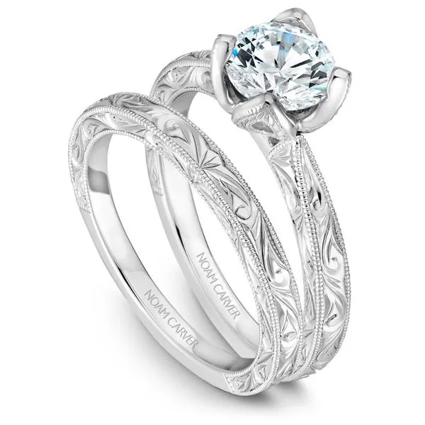 Noam Carver Solitaire Engagment Ring with Engraving Image 4 Becky Beauchine Kulka Diamonds and Fine Jewelry Okemos, MI