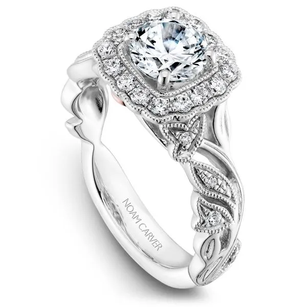 Noam Carver Twist  Halo Engagement Ring Image 2 Becky Beauchine Kulka Diamonds and Fine Jewelry Okemos, MI