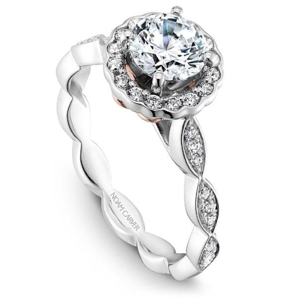 Noam Carver  Halo Engagment Ring Image 3 Becky Beauchine Kulka Diamonds and Fine Jewelry Okemos, MI