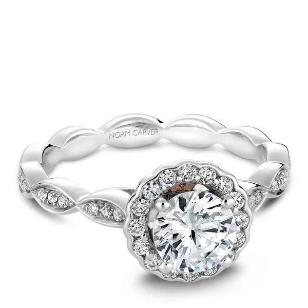 Noam Carver  Halo Engagment Ring Becky Beauchine Kulka Diamonds and Fine Jewelry Okemos, MI