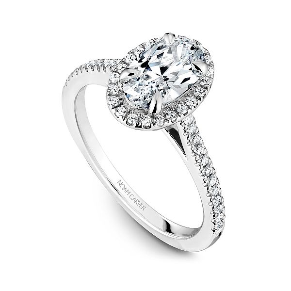1.50 Ct Oval Halo Engagement Ring Image 3 Becky Beauchine Kulka Diamonds and Fine Jewelry Okemos, MI