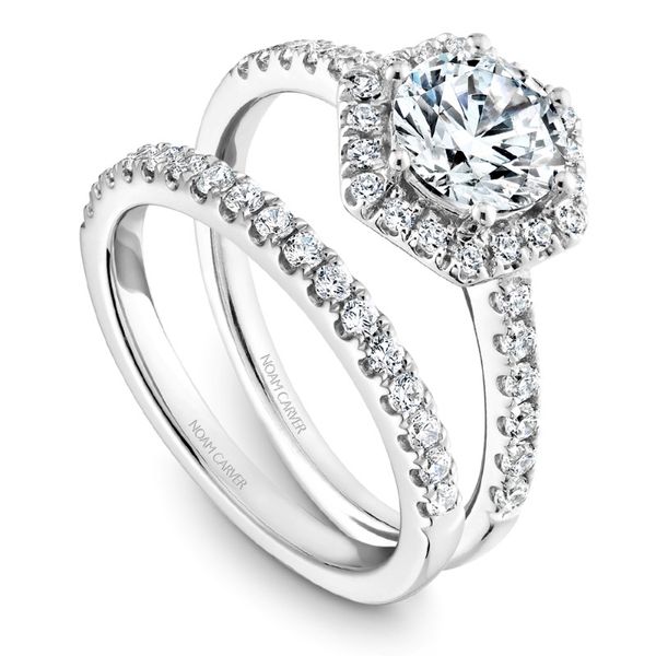 Noam Carver Hexagon Halo Engagement Ring Image 4 Becky Beauchine Kulka Diamonds and Fine Jewelry Okemos, MI