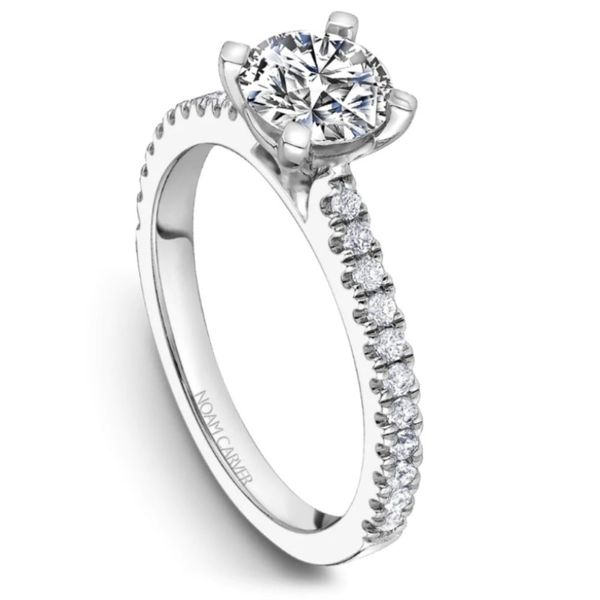 Noam Carver Engaement Ring with String of Diamonds Image 2 Becky Beauchine Kulka Diamonds and Fine Jewelry Okemos, MI