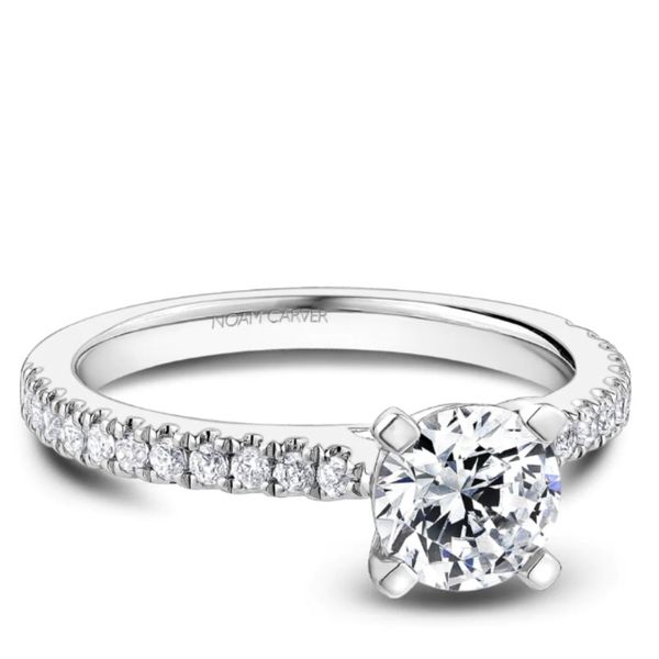 Noam Carver Engaement Ring with String of Diamonds Becky Beauchine Kulka Diamonds and Fine Jewelry Okemos, MI