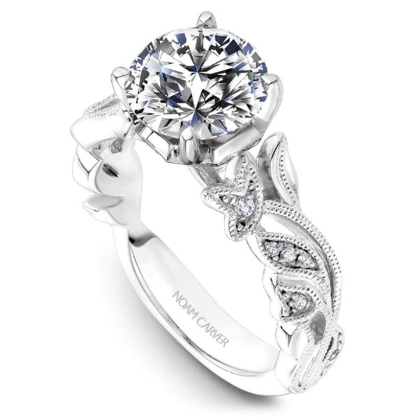Noam Carver Leaf Design Engagement Ring Image 3 Becky Beauchine Kulka Diamonds and Fine Jewelry Okemos, MI
