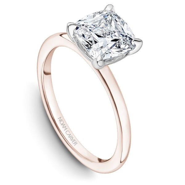 Noam Carver Two Tone Solitaire Engagement Ring Image 2 Becky Beauchine Kulka Diamonds and Fine Jewelry Okemos, MI