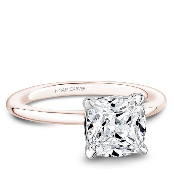Noam Carver Two Tone Solitaire Engagement Ring Becky Beauchine Kulka Diamonds and Fine Jewelry Okemos, MI