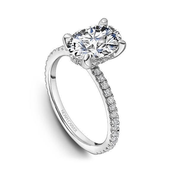 Noam Carver Oval Engagement Ring with Hidden Halo Image 2 Becky Beauchine Kulka Diamonds and Fine Jewelry Okemos, MI