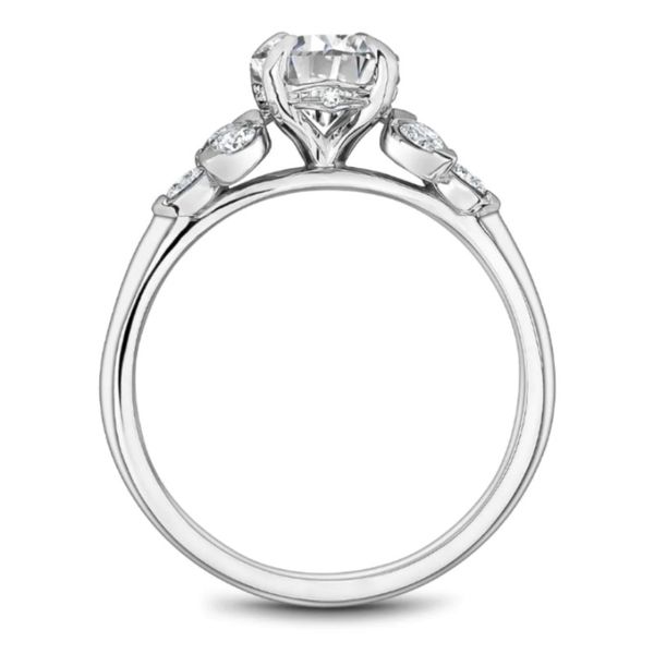 Noam Carver Round Engagement Ring with Accent Stones Image 3 Becky Beauchine Kulka Diamonds and Fine Jewelry Okemos, MI
