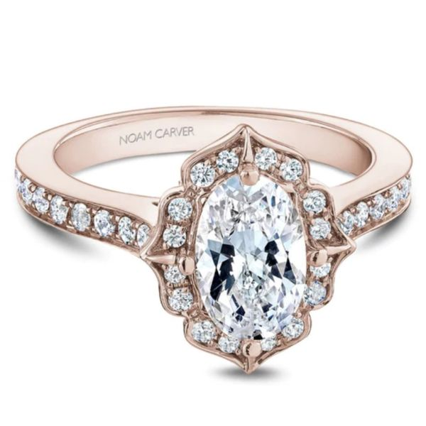 Noam Carver Antique Halo Oval Engagement Ring Becky Beauchine Kulka Diamonds and Fine Jewelry Okemos, MI