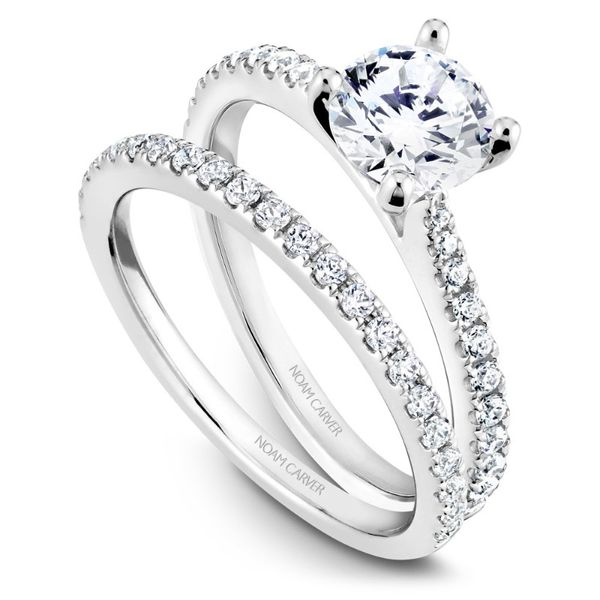 Noam Carver Round Engagement Ring with String of Diamonds Image 4 Becky Beauchine Kulka Diamonds and Fine Jewelry Okemos, MI