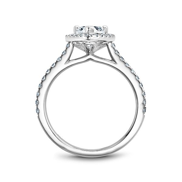 Noam Carver Halo Pear Shaped Engagement Ring Image 3 Becky Beauchine Kulka Diamonds and Fine Jewelry Okemos, MI
