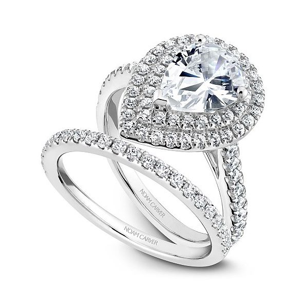Noam Carver Halo Pear Shaped Engagement Ring Image 4 Becky Beauchine Kulka Diamonds and Fine Jewelry Okemos, MI