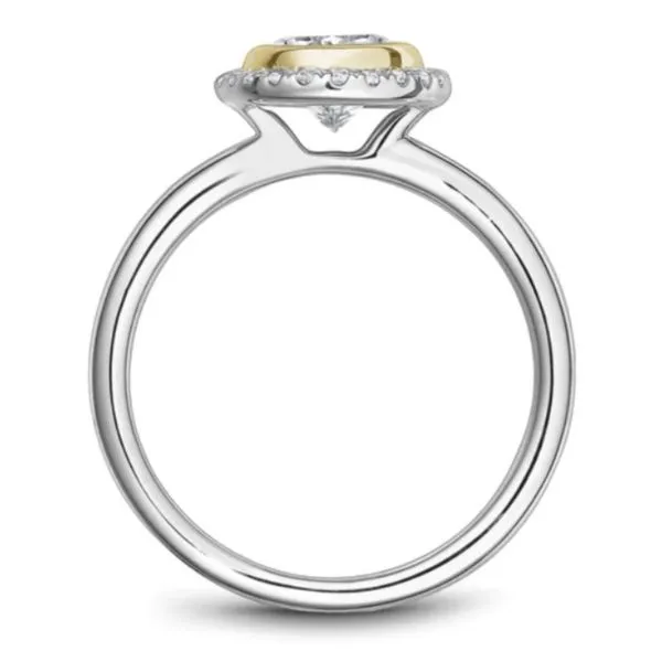 Noam Carver Two Tone Halo Oval Engagement Ring Image 3 Becky Beauchine Kulka Diamonds and Fine Jewelry Okemos, MI