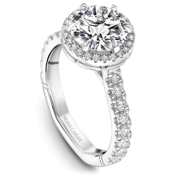 Noam Carver  Round Halo Engagement Ring Image 2 Becky Beauchine Kulka Diamonds and Fine Jewelry Okemos, MI