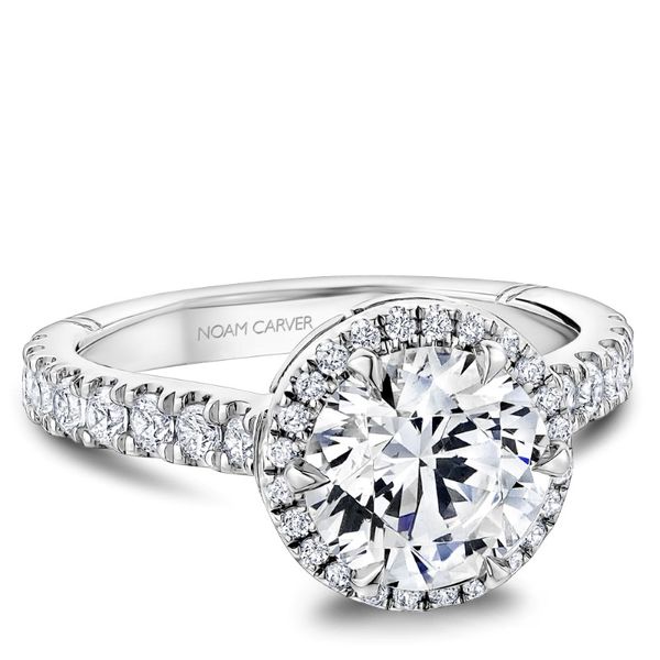 Noam Carver  Round Halo Engagement Ring Becky Beauchine Kulka Diamonds and Fine Jewelry Okemos, MI