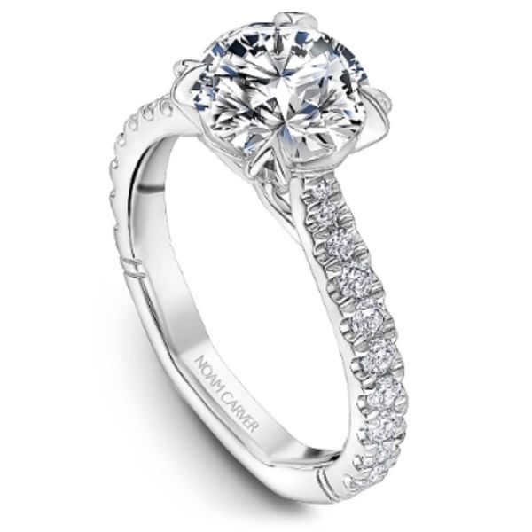 Noam Carver Split Prong Round Engagement Ring Image 3 Becky Beauchine Kulka Diamonds and Fine Jewelry Okemos, MI