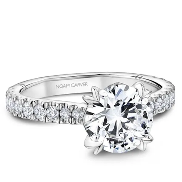 Noam Carver Split Prong Round Engagement Ring Becky Beauchine Kulka Diamonds and Fine Jewelry Okemos, MI