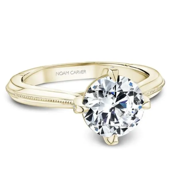 Noam Carver Compass Set Round Engagement Ring Becky Beauchine Kulka Diamonds and Fine Jewelry Okemos, MI