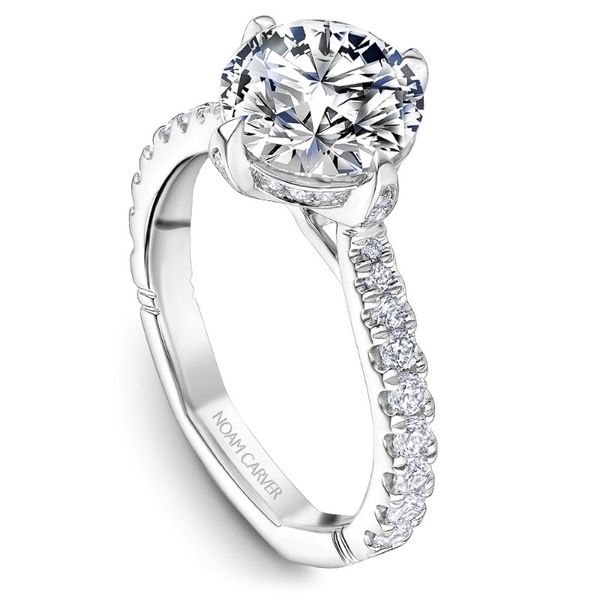 Noam Carver Compass Set Round Engagement Ring Image 2 Becky Beauchine Kulka Diamonds and Fine Jewelry Okemos, MI