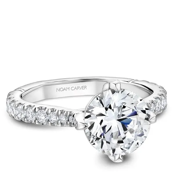 Noam Carver Compass Set Round Engagement Ring Becky Beauchine Kulka Diamonds and Fine Jewelry Okemos, MI