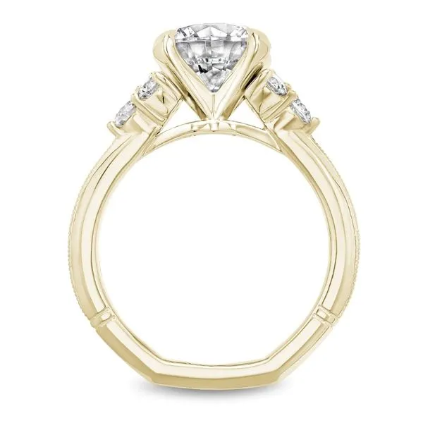 Noam Carver Round Engagement Ring with Accent Stones Image 3 Becky Beauchine Kulka Diamonds and Fine Jewelry Okemos, MI