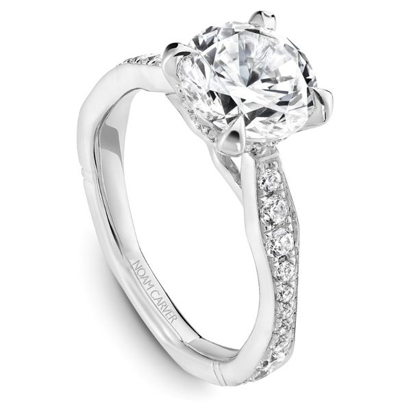 Noam Carver Round Engagement Ring with Miligrain Detail Image 3 Becky Beauchine Kulka Diamonds and Fine Jewelry Okemos, MI