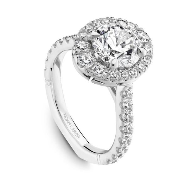 Noam Carver Cushion Cut Halo Engagement Ring Image 2 Becky Beauchine Kulka Diamonds and Fine Jewelry Okemos, MI