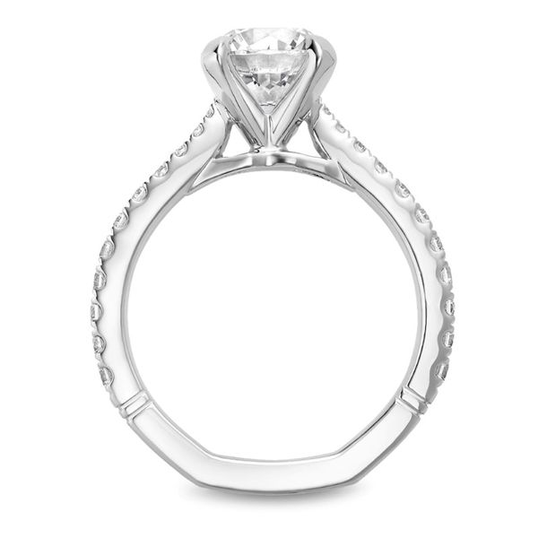 Noam Carver Round Engagement Ring with String of Diamonds Image 3 Becky Beauchine Kulka Diamonds and Fine Jewelry Okemos, MI