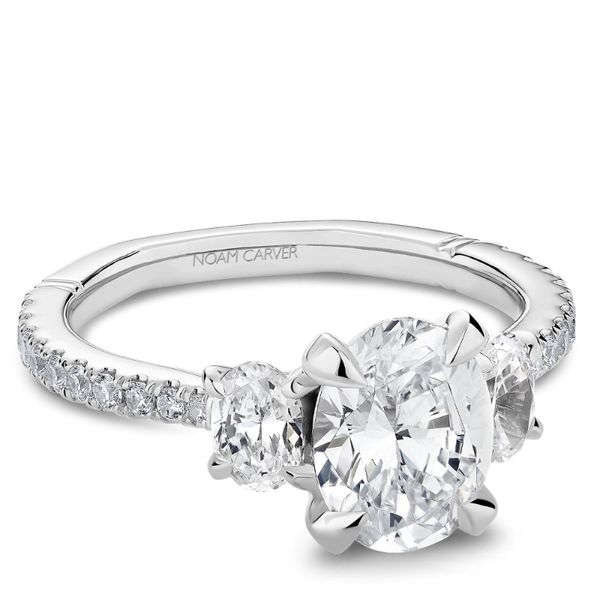 Noam Carver  Oval 3-Stone Engagement Ring Becky Beauchine Kulka Diamonds and Fine Jewelry Okemos, MI