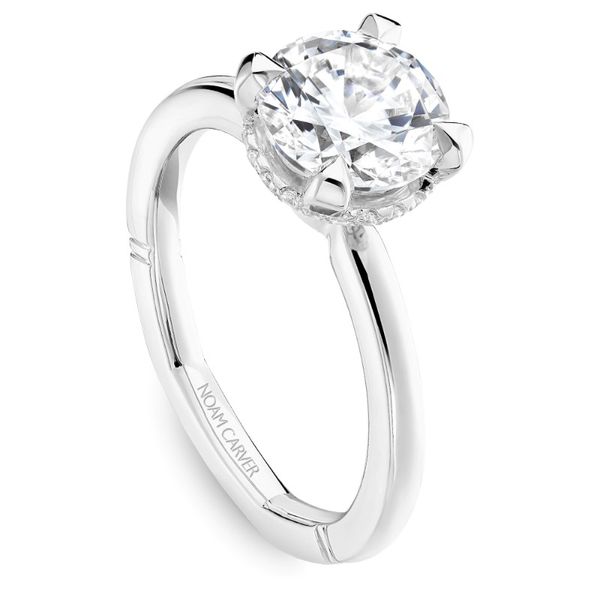 Noam Carver Round Hidden Halo  Engagement Ring Image 2 Becky Beauchine Kulka Diamonds and Fine Jewelry Okemos, MI