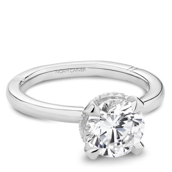 Noam Carver Round Hidden Halo  Engagement Ring Becky Beauchine Kulka Diamonds and Fine Jewelry Okemos, MI