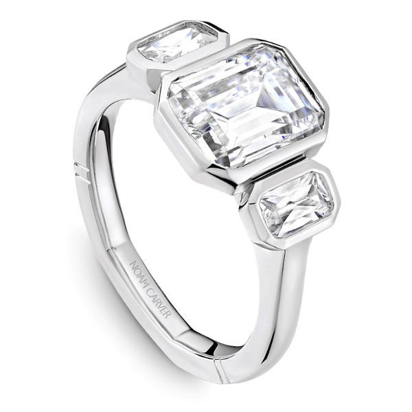 Noam Carver bezel Set Emerald Cut 3-Stone Ring Image 2 Becky Beauchine Kulka Diamonds and Fine Jewelry Okemos, MI