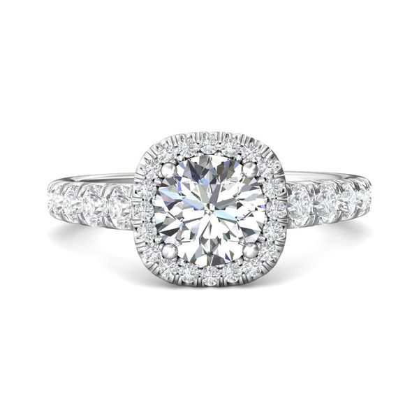 14kt White Gold Cushion Shaped Halo Diamond Engagement Ring By Marting Flyer Becky Beauchine Kulka Diamonds and Fine Jewelry Okemos, MI