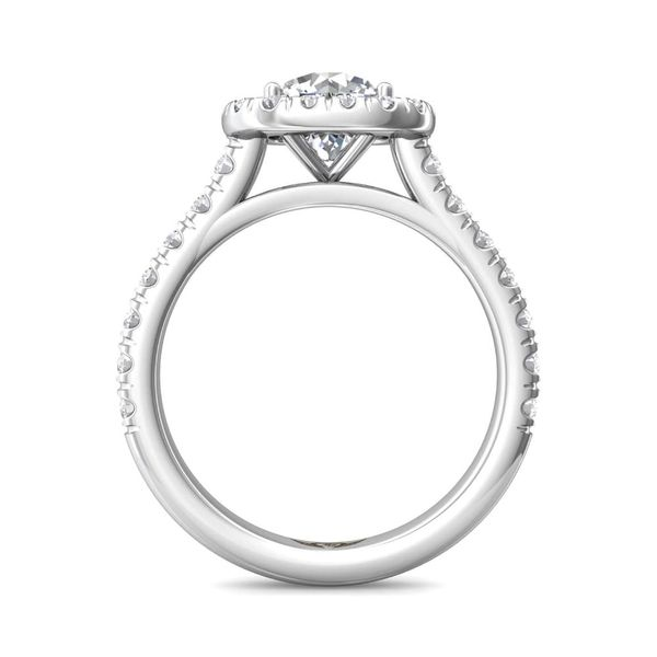 14kt White Gold Cushion Shaped Halo Diamond Engagement Ring By Martin Flyer Image 2 Becky Beauchine Kulka Diamonds and Fine Jewelry Okemos, MI