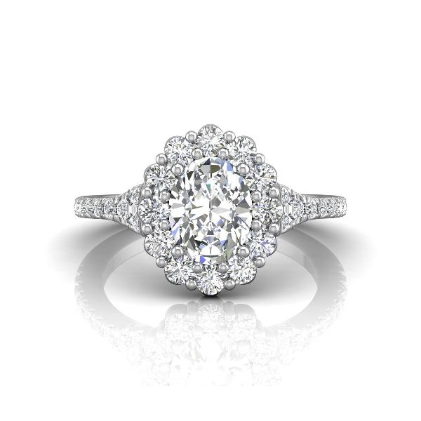 Oval Halo Diamond Engagement Ring By Martin Flyer Becky Beauchine Kulka Diamonds and Fine Jewelry Okemos, MI