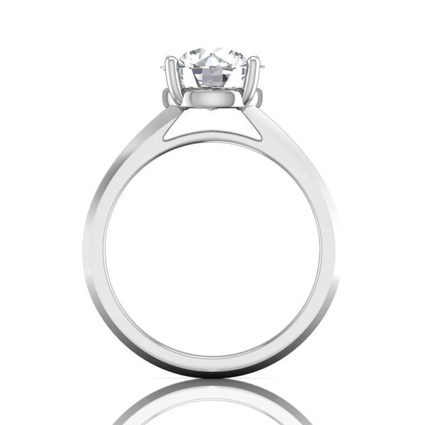 14kt White Gold Round Solitaire Diamond Engagement Ring By Martin Flyer Image 2 Becky Beauchine Kulka Diamonds and Fine Jewelry Okemos, MI