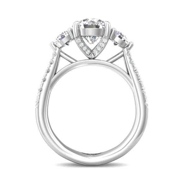 14kt White Gold Oval Halo Diamond Engagement Ring By Martin FLyer Becky Beauchine Kulka Diamonds and Fine Jewelry Okemos, MI