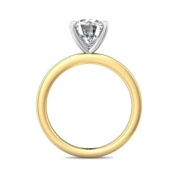 14kt Two-Tone Round Solitaire Diamond Engagement Ring By ...