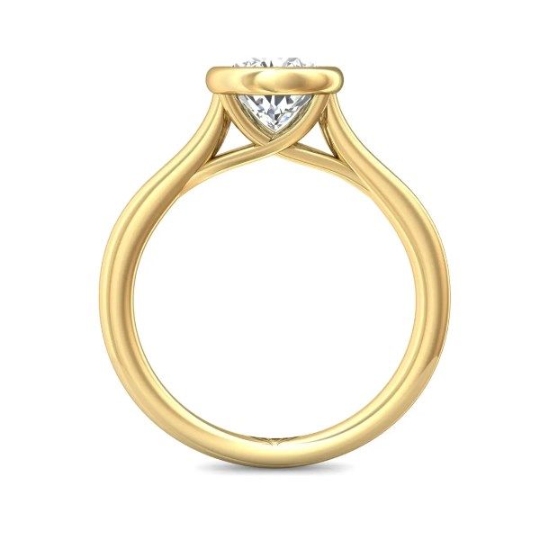 14kt Yellow Gold Bezel Set Pear Shaped Solitaire Engagement Ring By Martin Flyer Image 2 Becky Beauchine Kulka Diamonds and Fine Jewelry Okemos, MI