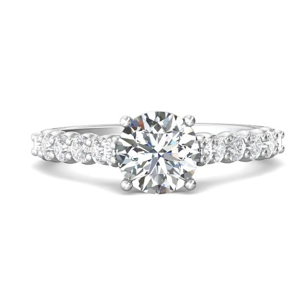 14kt White Gold Diamond Engagement Ring By Martin Flyer Becky Beauchine Kulka Diamonds and Fine Jewelry Okemos, MI