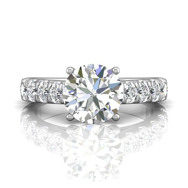 14kt White Gold Diamond Engagement Ring By Martin Flyer Becky Beauchine Kulka Diamonds and Fine Jewelry Okemos, MI