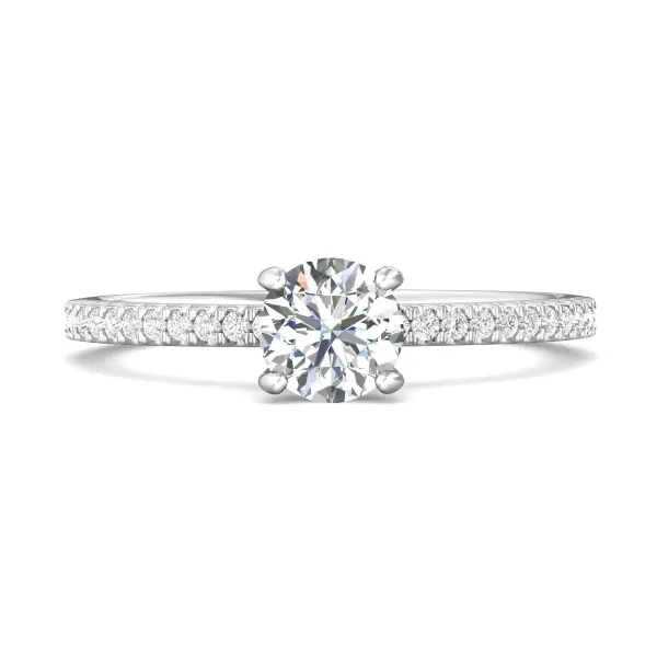 14kt White Gold Diamond Engagement Ring By Martin Flyer Becky Beauchine Kulka Diamonds and Fine Jewelry Okemos, MI