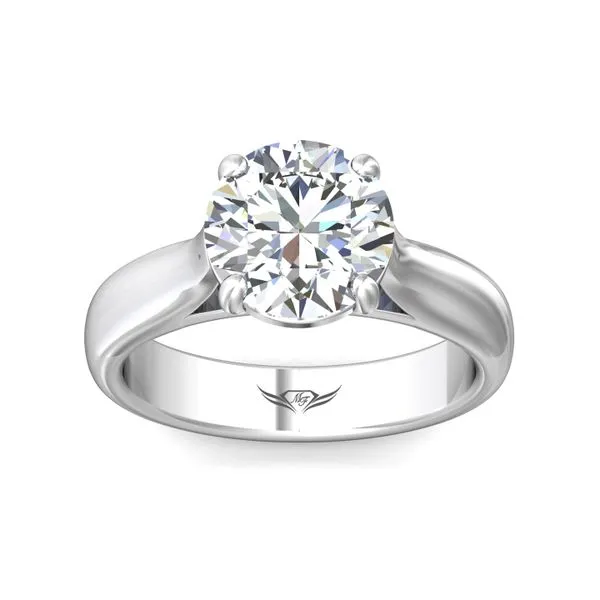 14kt White Gold Solitaire Engagement Ring By Martin Flyer Image 3 Becky Beauchine Kulka Diamonds and Fine Jewelry Okemos, MI
