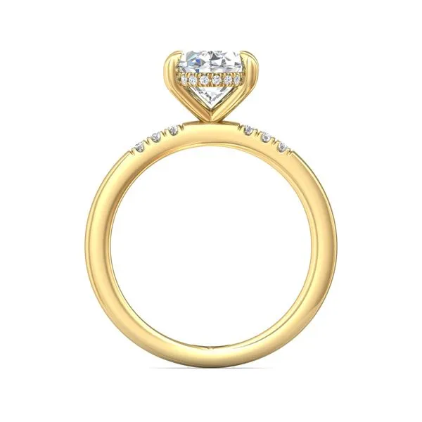 14kt Yellow Gold Hidden Halo Oval Diamond Engagement Ring...