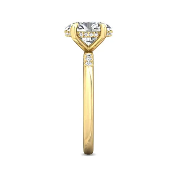 14kt Yellow Gold Hidden Halo Oval Diamond Engagement Ring...