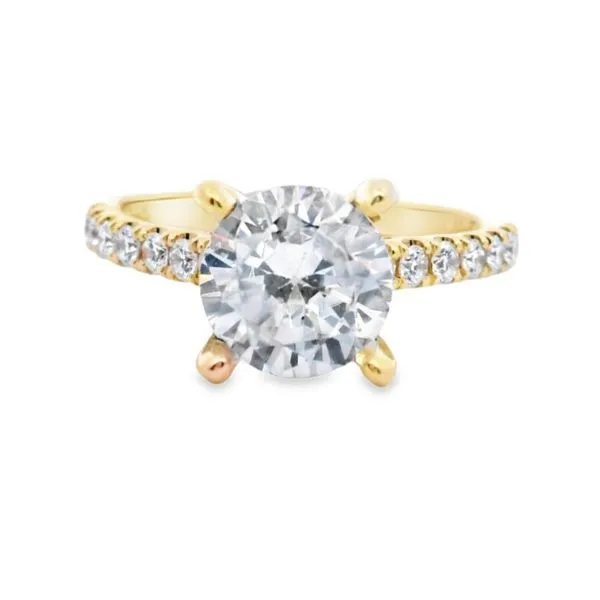 14kt Yellow Gold Cathedral Style 2.00ct Diamond Engagemen...